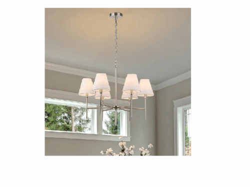 ALLEN + ROTH NEW! Vitta 6-Light Chandelier in Brushed Nickel