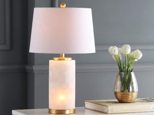 JONATHAN Y  Eliza 25.5" Alabaster LED Table Lamp Model #JYL6203A