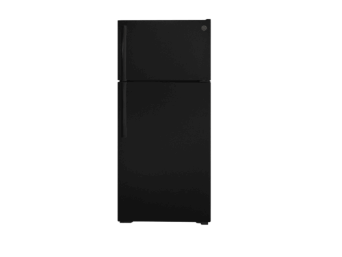 GE 17.5 CUFT Freezer Topped Black Fridge Model #GTE17DTNRBB