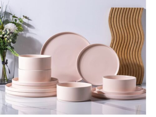 GBHOME Baby Pink 12pc Dining Set