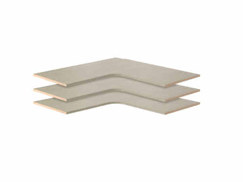 The Stow Company Set of 3 Corner Shelves in Weathered Grey
