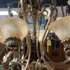 Regal Gold 6 Light Chandelier With Leaf Accents
