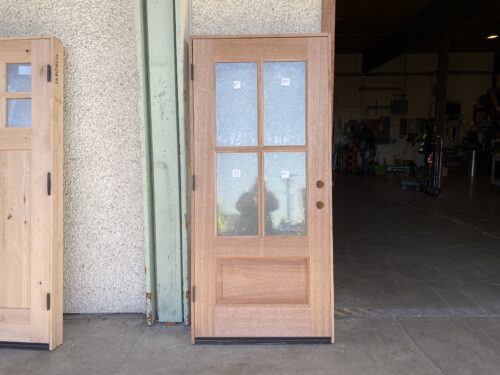 NEW! Mahogany 4 Lite Single Door 36" X 80" (Auburn Store)