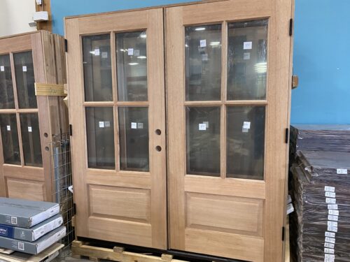 NEW! Mahogany 4 Lite Double Door 72" X 80" (Auburn Store)