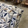 LA-Z-BOY Laural Blue and Gold Leaf Lean-Back Recliner
