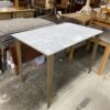Marble Topped Golden Legged Tall Table