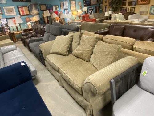 Golden Tan Corduroy Sofa