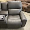 LA-Z-BOY Charcoal Grey Leather Power Reclining Sofa with Wireless Charging Pad