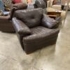 JCP Home Chocolate Wide Leather Armchair