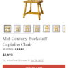 Mid-Century Buckstaff Captains Chair Set of 6