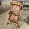 Antique Rocking Chair with Needlepoint Upholstery