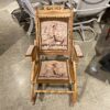 Antique Rocking Chair with Needlepoint Upholstery