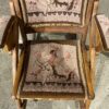 Antique Rocking Chair with Needlepoint Upholstery