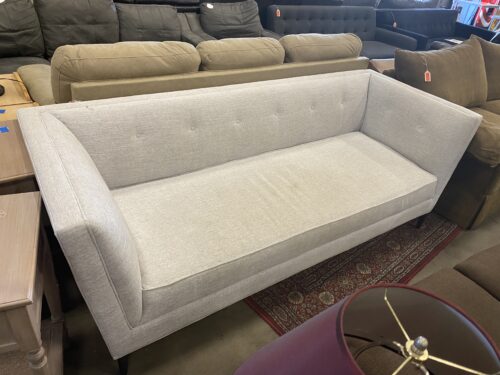 Modern Grey Squared Tufted Couch