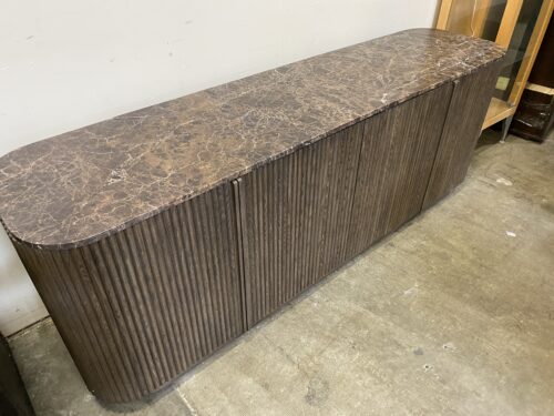 RESTORATION HARDWARE Byron 4-Door Sideboard AS IS (Damaged Marble Top)