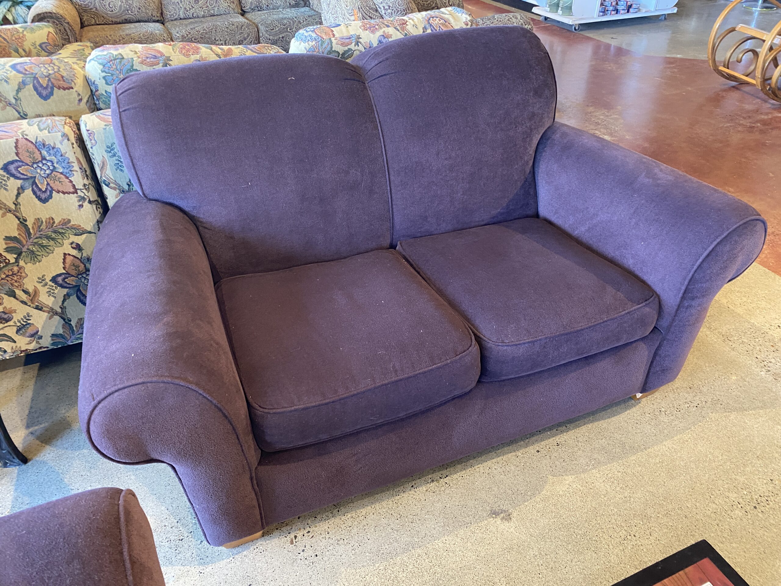 Purple Taupe Loveseat