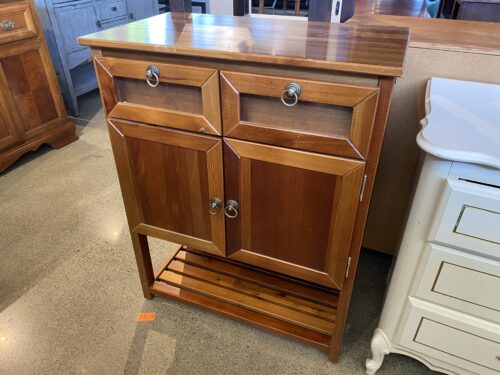 Classic Wooden Accent Cabinet with Ring Pulls
