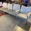 Contemporary 4-Chair Tandem Bench
