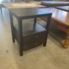 Black Wood 2 Drawer Nightstand