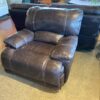Large Brown Leather Recliner Chair