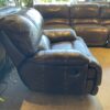 Large Brown Leather Recliner Chair