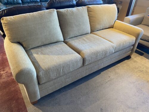 BASSETT Tan Tweed 3 Seater Couch
