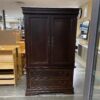 2 Drawer Dark Wood Armoire