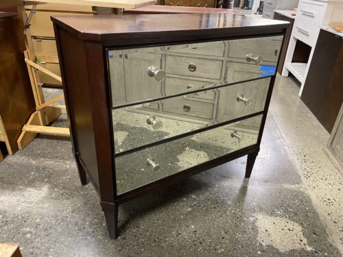 ETHAN ALLEN Mirror Front 3 Drawer Dresser