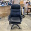 THOMASVILLE Lamont Black Leather Gliding Office Chair