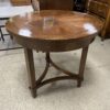 Circular End Table w/ Flower Wood Grain