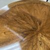 Circular End Table w/ Flower Wood Grain