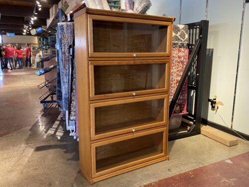 Warm Tone 4-Shelf Barrister Cabinet