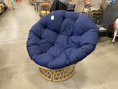 Woven Wicker Framed Swivelling Papasan