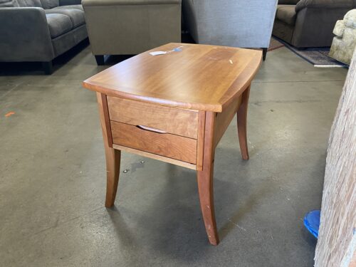 Danish MCM Bent Leg 2 Drawer Nightstand