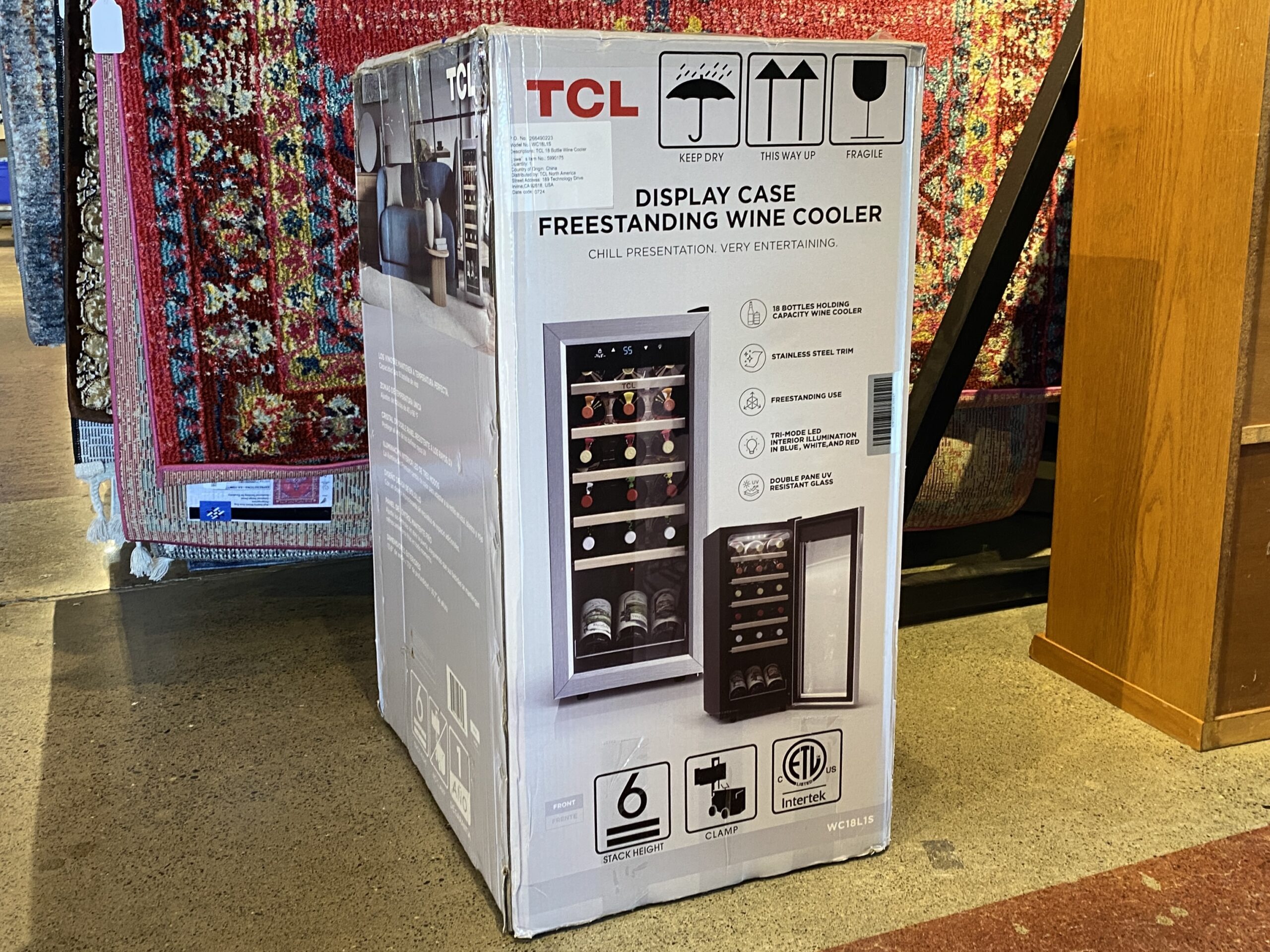 TCL Freestanding Wine Cooler Model #WC18L1S