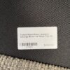 WANEK Grey Fabric Loveseat w/ Large Brass Nailhead Trim