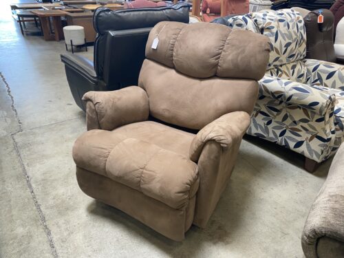 Ultra Plush Light Brown Manual Recliner