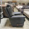 LA-Z-BOY Deep Grey Leather Rocking Manual Recliner