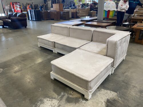 POTTERY BARN Teen Off White Low Rider Modular Sofa