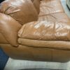 Dusty Orange Faux Leather 3 Seat Sofa