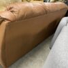 Dusty Orange Faux Leather 3 Seat Sofa