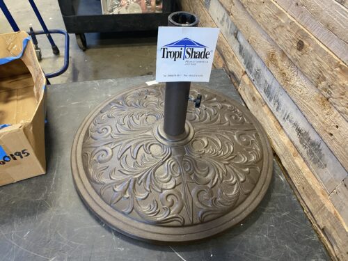 TROPISHADE Heavy Brown Metal Filigree Umbrella Stand