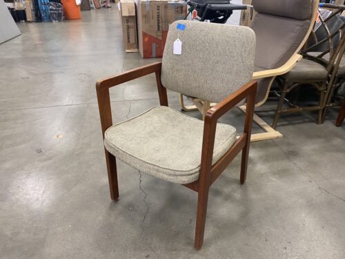 Mid Century Brown and Grey Accent Chair