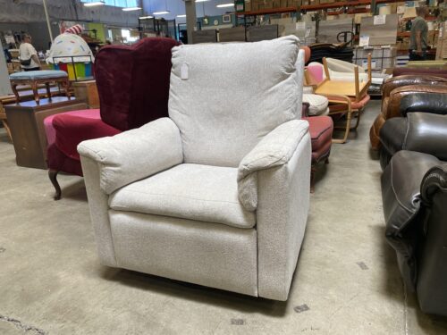 Light Grey Rocking Swiveling Manual Recliner