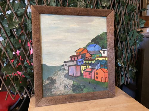 Colorful Village Original Framed Art