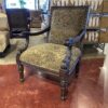 Elegant Ornate Wood Frame Armchair