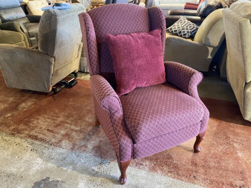 Old School Rich Red Patterned Armchair