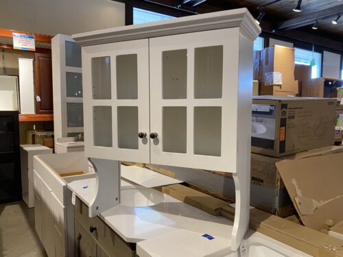 White Topper Cabinet w/ Adjustable Shelves