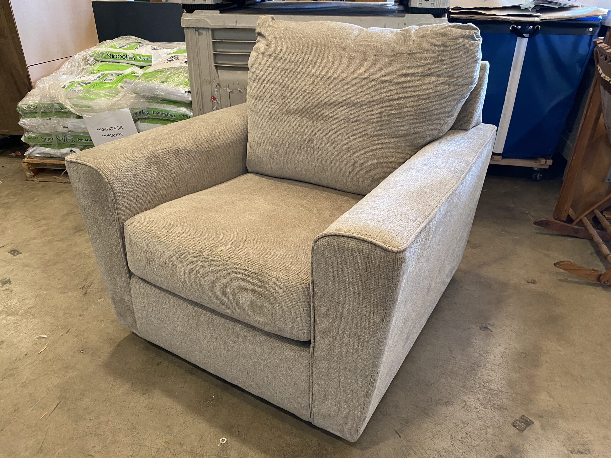 ASHLEY Stylish Neutral Grey Armchair