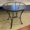 Iron Knot Glass Top Side Table